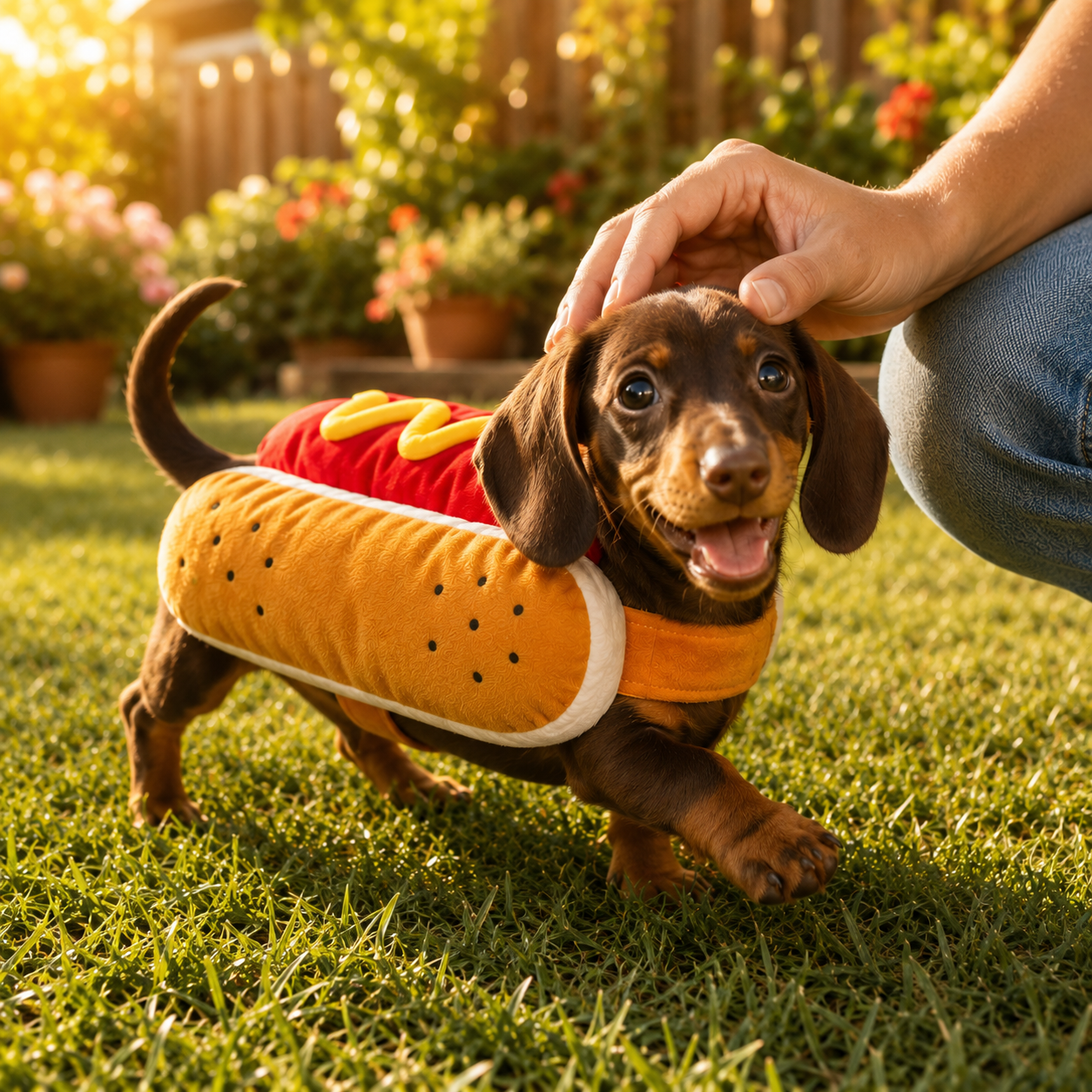 Hot Dog Costume for Pets - Fun & Comfortable Dog/Cat Outfit