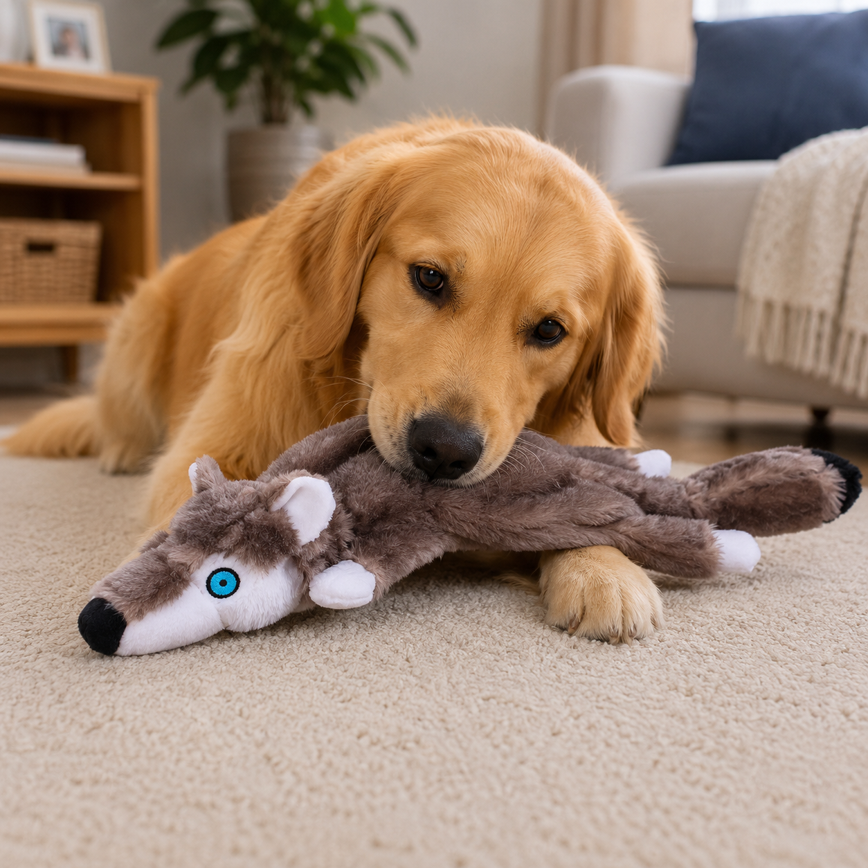 Long Plush Chew Toy for Dogs