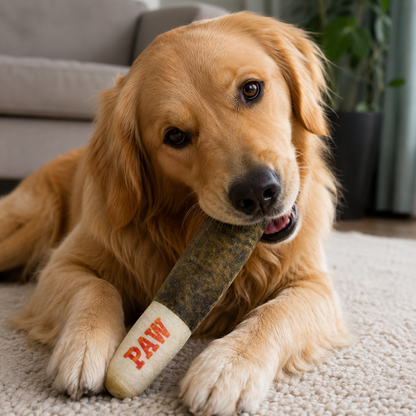 Squeaky Plush Cigarette Dog Toy