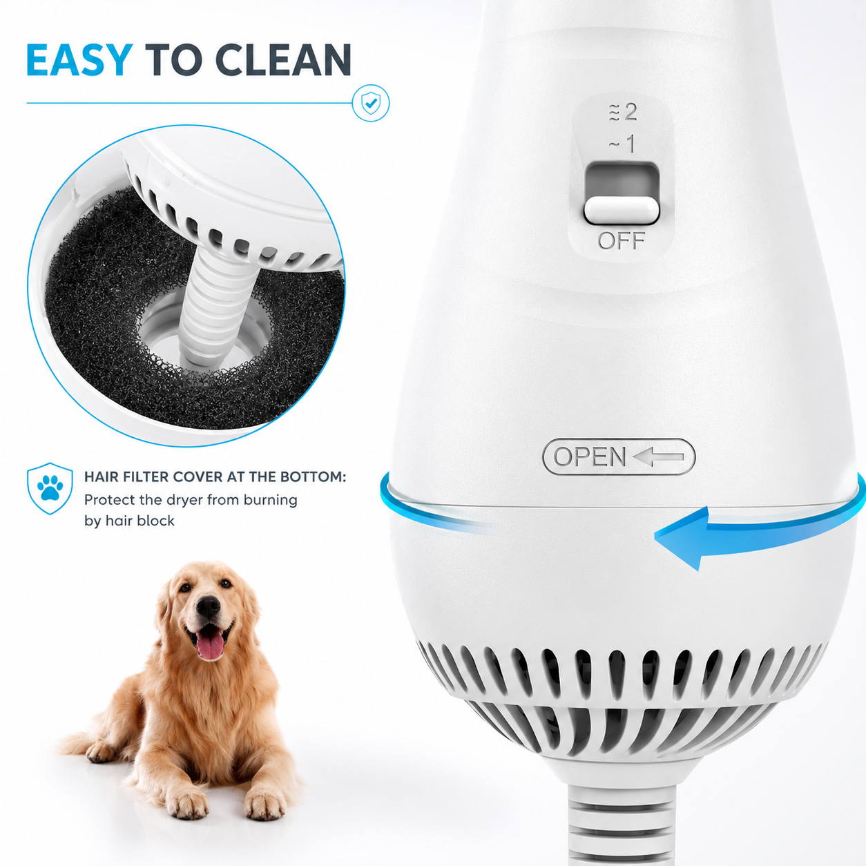 2-in-1 Pet Dryer Brush – Groom & Dry in One Go