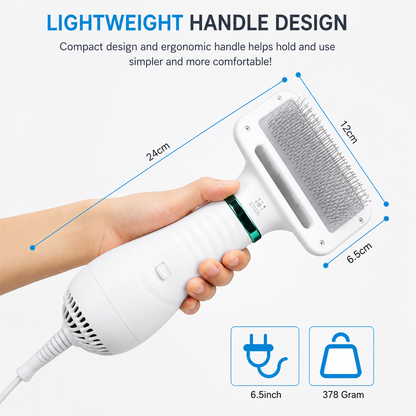 2-in-1 Pet Dryer Brush – Groom & Dry in One Go