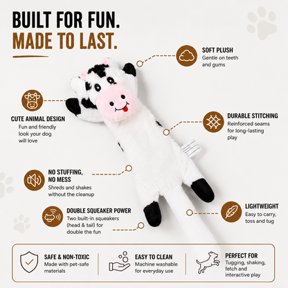 Long Plush Chew Toy for Dogs