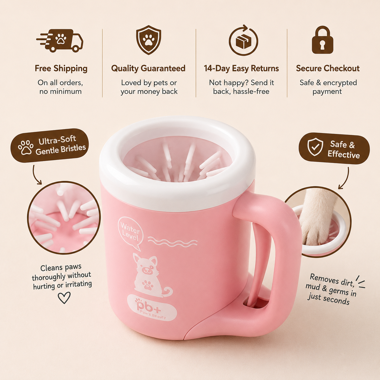 360° Pet Paw Cleaner Cup
